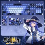 Vibrant Mushoku Tensei Roxy Migurdia keycaps set for mechanical keyboards, featuring exclusive anime art and iconic fantasy character designs.