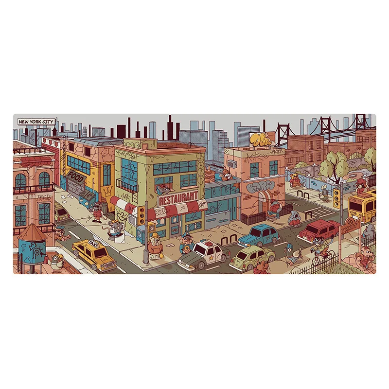 NEW YORK CITY Premium Desk Mat gallery. Sleek, minimalist design and refined details shown from all angles, highlighting its premium aesthetic and ultimate workspace foundation with a refined aesthetic.