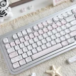Miffy & Friends MOA PBT Dye-Sub Keycaps set, displayed from a fresh angle. Whimsical characters and soft colors bring iconic playful charm.