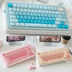 Sweet main image of the Pastel Pudding Jelly Keycap Set, highlighting its soft, translucent pastel jelly aesthetic for a vibrant, inviting desk.