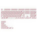 Quantum Hive Lite keycaps, translucent PC, glowing with futuristic RGB light. Premium Cherry profile for mechanical keyboards.