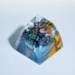 Premium Resident Evil Leon Scott Kennedy artisan keycap. Detailed resin artistry and high transparency capture Leon Kennedy's iconic aesthetic for gaming nostalgia.