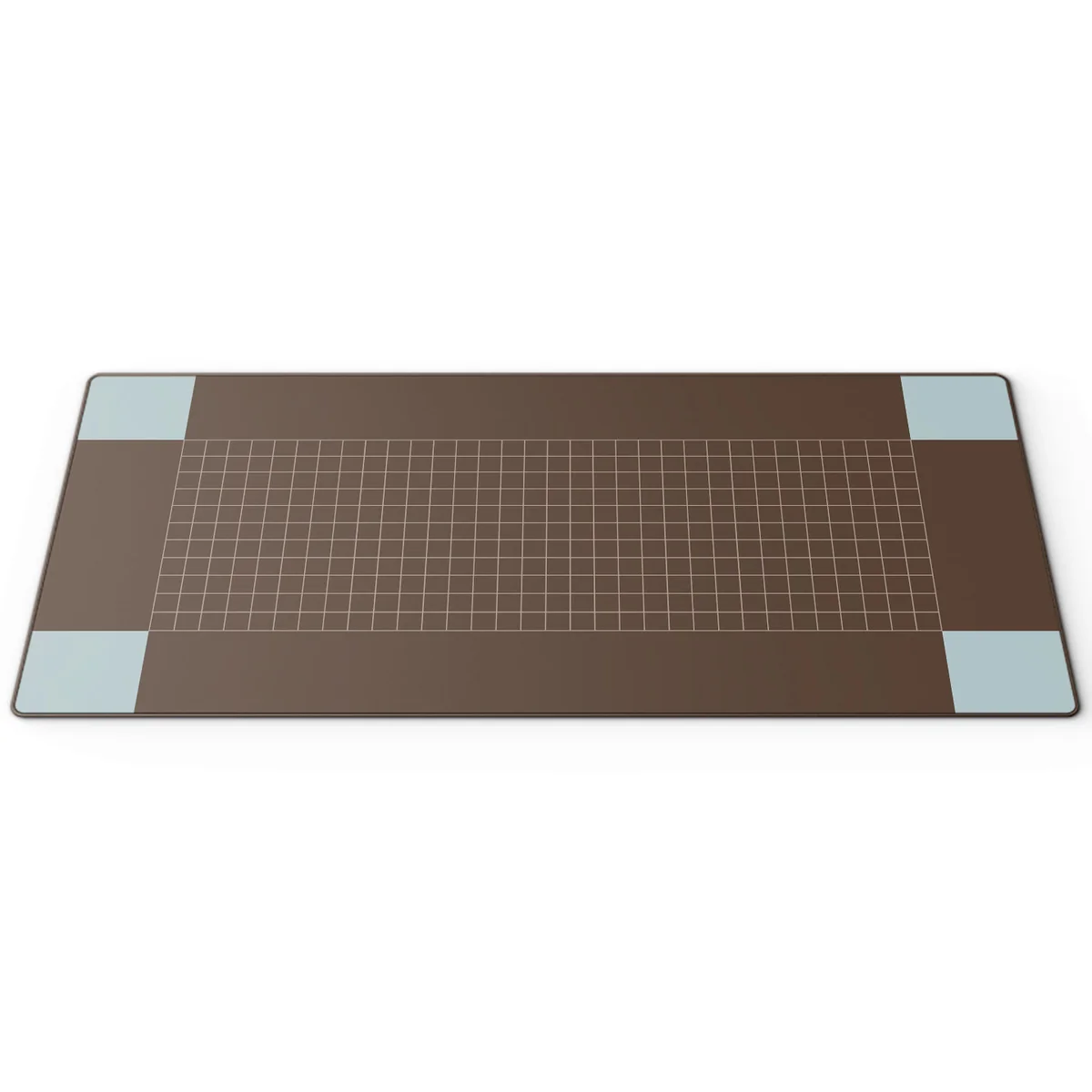 Spacious Retro Future Desk Mat, showcasing elegant retro-futuristic landscape and minimalist design in muted colors for a premium workspace.