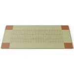 Elegant side profile of the spacious Retro Future Desk Mat, showcasing its unique retro-futuristic design and premium artistic quality for a refined.