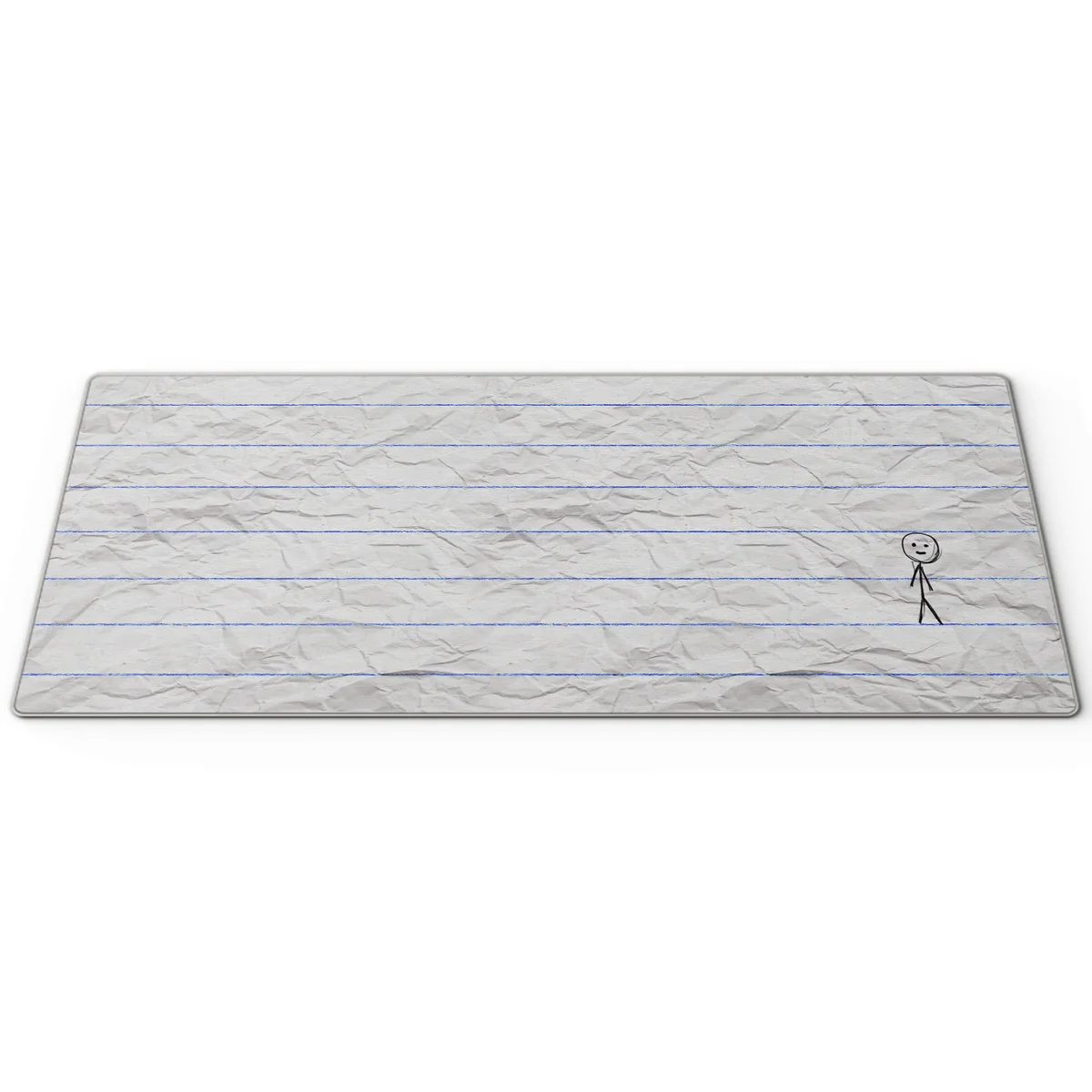 Artistic retro-future desk mat, viewed from a unique angle, highlighting its blend of retro-futuristic and nature-inspired design, perfect for creative setups.