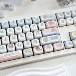Sailor Moon Jade MOA Keycaps gallery displaying the magical girl aesthetic, premium jade resin, smooth finish, and elegant MOA profile from various angles.