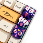 A whimsical, handcrafted 3D resin Sailor Moon Luna keycap, showcasing intricate details of the beloved anime cat for mechanical keyboards.