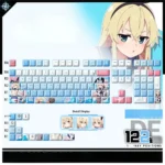 Experience the vibrant, iconic Shimakaze PBT shine-through anime keycap, featuring her energetic character art for a playful keyboard.