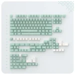 Multiple views of Song Matte Translucent ABS Cherry keycaps, highlighting the smooth matte finish and diffused light aesthetics.