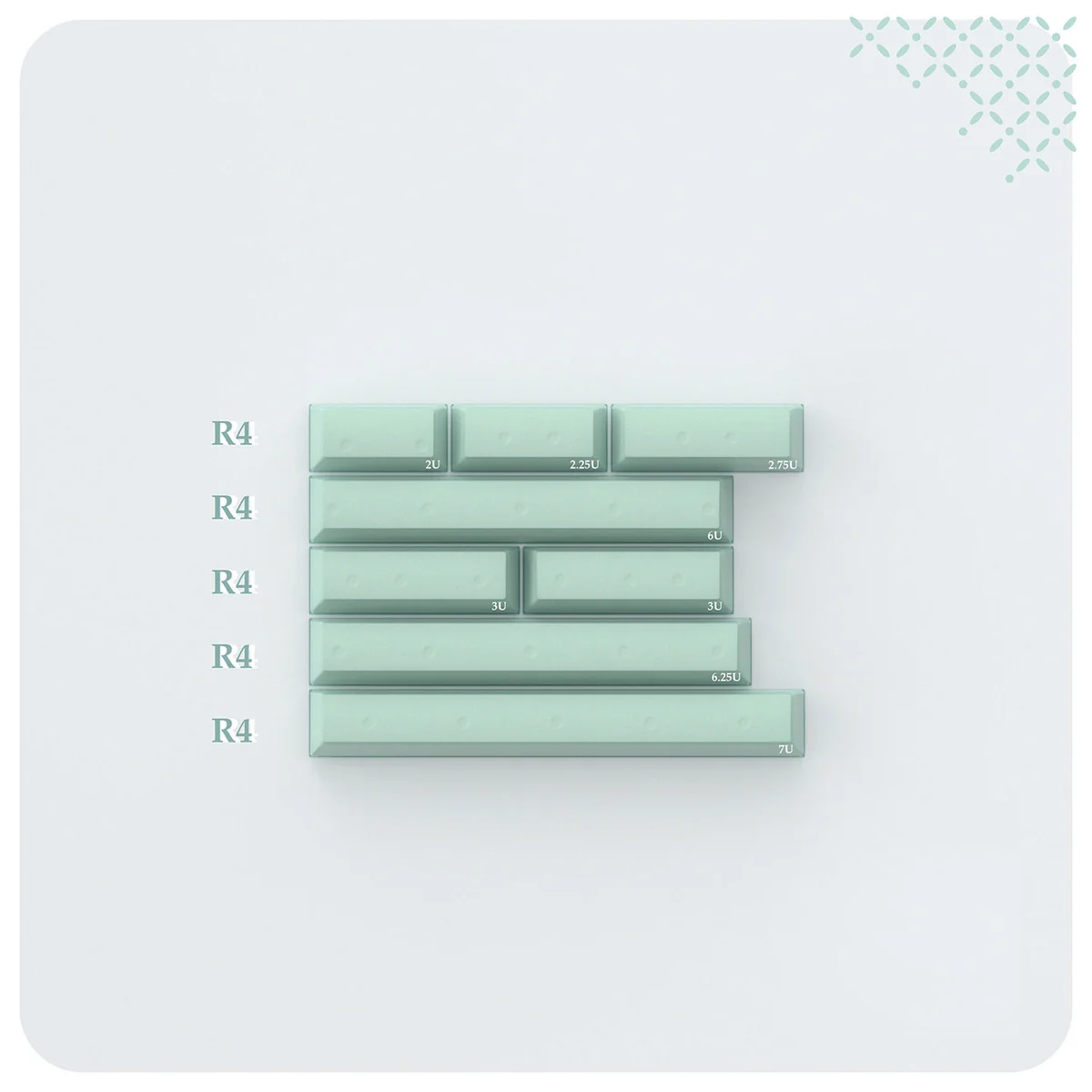 Song Matte Translucent ABS Cherry keycaps gallery, highlighting their matte finish and subtle diffused light from various sophisticated angles.