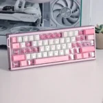 The Fox's Wedding 97-key PBT dye-sub keycaps. Soft pinks, mystical fox motifs, durable design, and artistic East Asian wedding aesthetic.