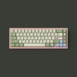 Exclusive Totoro PBT dye-sub keycaps featuring iconic forest spirits from various angles in a soothing palette for nostalgic desks.