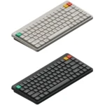 NODE75 elegant ergonomic tri-mode mechanical keyboard featuring a sleek, minimalist design and custom Gateron switches.