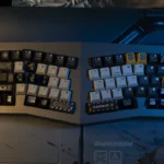 Wandering Earth Keycap Set: Underground City PBT Dye-Sub. Exclusive sci-fi themed keycaps with dystopian industrial architecture and dark metallic hues.