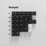 WOB Pure Black PBT Cherry keycaps, a simple-base set showcasing classic white-on-black design, durable PBT, and crisp legends for a refined keyboard.