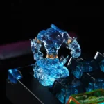 Handcrafted WoW Water Elemental keycap, showcasing intricate mystical blue sculpted art inspired by Azeroth. A unique fantasy gaming accessory.