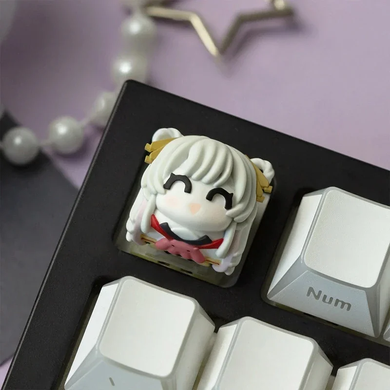 Unique Cosmic Kaguya keycap: Yachiyo Runami artisan. Elegant lunar, starlight motifs blend Japanese folklore with futuristic cosmic aesthetics.