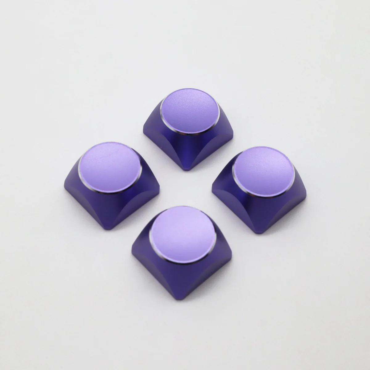 Premium aluminum Arrow keycaps in a detailed view, showcasing their durable electroplated finish, vibrant colors, and modern XDA profile for superior tactile feedback.