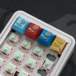 Limited Edition Zinc Alloy Rose Artisan Metal Keycap, showcasing its intricate metallic rose design and mysterious sea fog effect from multiple artisan angles.