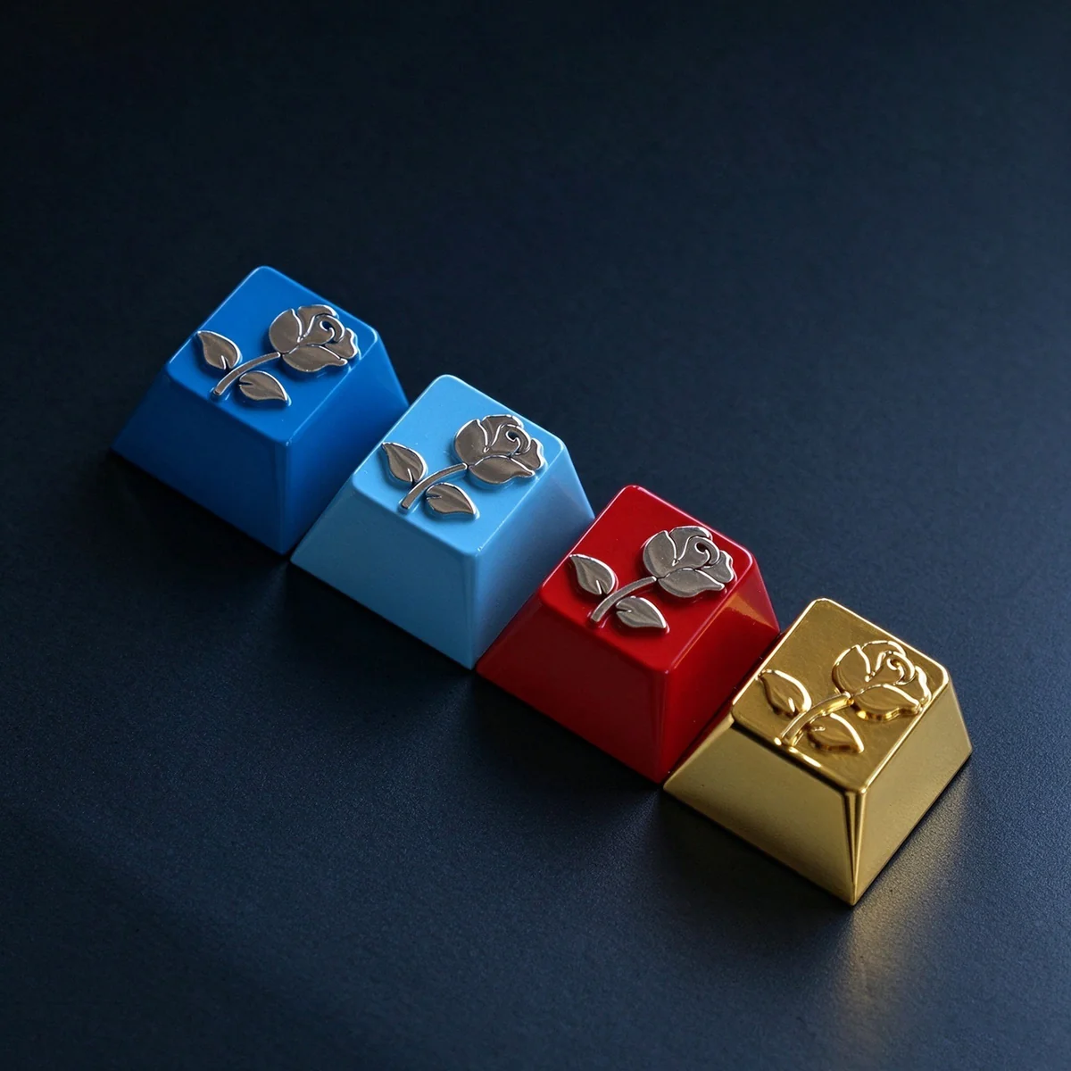 Limited Edition Zinc Alloy Rose Artisan Metal Keycap with intricate metallic rose design, mysterious sea fog, and romantic elegance.