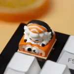 Adorable Baa-Baa Sushi Shop keycap, showcasing vibrant miniature designs from various angles. A whimsical accent for mechanical keyboard.