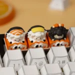 Baa-Baa Sushi Shop artisan keycap, showcasing a delightful and vibrant miniature sushi design perfect for any keyboard.