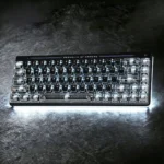 Classic Replica UV Black Cherry Keycap Set crafted from durable PBT+PC, featuring illuminated legends for stunning backlit keyboards and full layout compatibility.