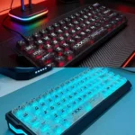 Premium CSGO Printstream Carbon Fiber Keycap Set, highlighting sleek carbon fiber texture and vibrant shine-through CS:GO skin graphics.
