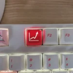 Ascend Graph R4 keycap, shown from various angles. Its vibrant translucent design offers a dynamic, premium glow for keyboard customization.