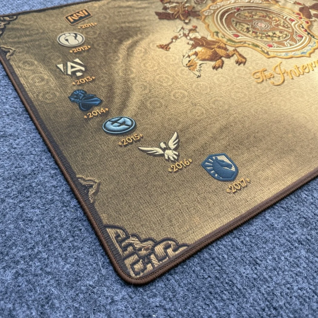 Close-up of the DOTA 2 TI15 2026 Champions Team Spirit Desk Mat, showcasing the intricate details of the majestic Spirit design.