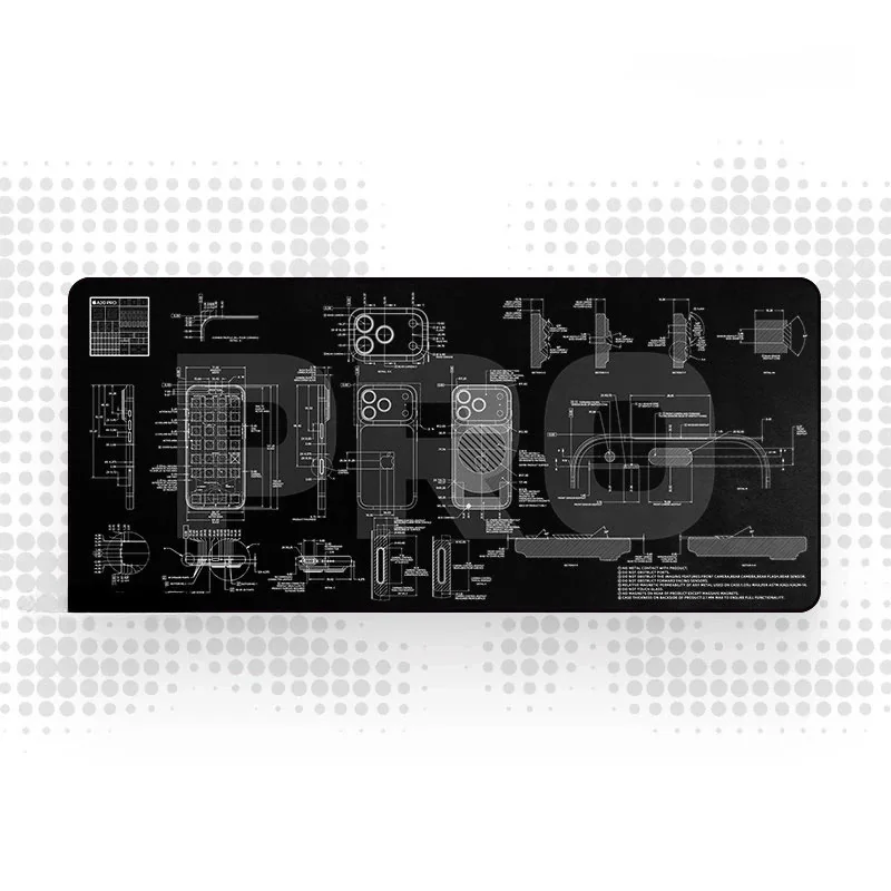 Extra-large natural rubber gaming desk mat with modern minimalist design and premium texture for a spacious, sophisticated gaming setup.