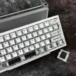 Close-up view of the premium 20th Anniversary Night Demon SE Gaming Keycap Set, showcasing its dark aesthetic and intricate details from a unique angle.