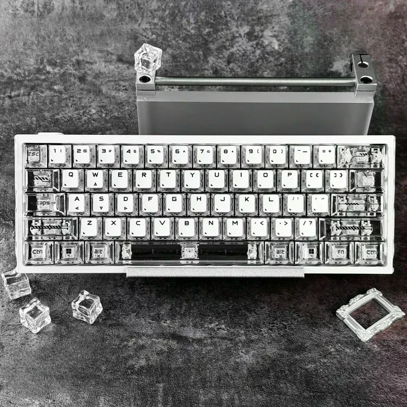 Detailed view of the premium 20th Anniversary Night Demon SE Gaming Keycap Set, highlighting its dark, mysterious design and classic black and white design.