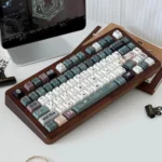 Green House PBT dye-sub wizardry keycaps displayed from multiple angles, highlighting the durable material and enchanting green.