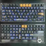Iconic Gundam Banshee PBT keycap for Cherry MX keyboards, showcasing its striking design and glowing details in a premium close-up.