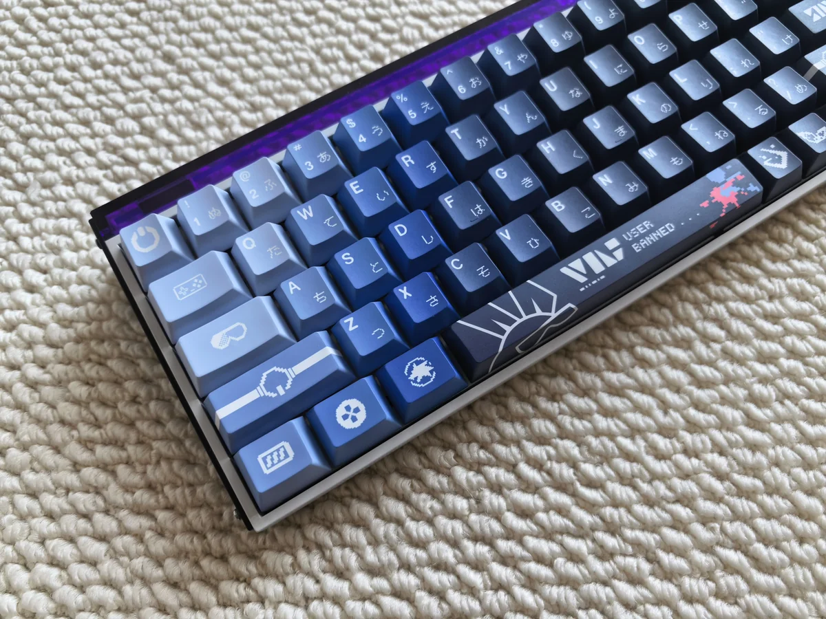 Honkai Star Rail Keycaps | Silver Wolf Pixel Art PBT