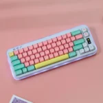 Vibrant Lollipop MOA keycaps gallery, showcasing their sweet ergonomic MOA profile from various angles. Playful, candy-inspired design for customizable joy on your keyboard.