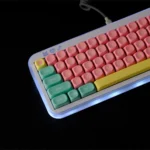 Vibrant Lollipop MOA keycaps displayed from multiple angles, showcasing their sweet, candy-inspired design and ergonomic MOA profile for customizable joy on your keyboard.
