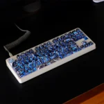 The Luminous Circuit Diagram Keycaps Set displayed, revealing its unique glowing circuit board patterns and intricate tech art design.