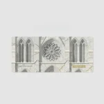 Close-up of the iconic Notre-Dame de Paris Desk Mat, showcasing its majestic gothic architecture and whimsical European streetscape design.