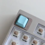Premium zinc alloy metal keycap gallery, displaying sleek metallic finishes from various angles. These accent keycaps elevate your board with modern design.