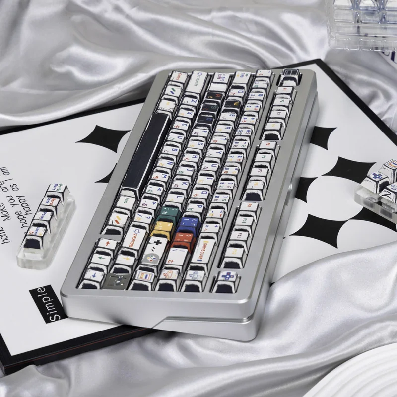 Retro Pixel Keycaps - 8-Bit PBT Keycap Set