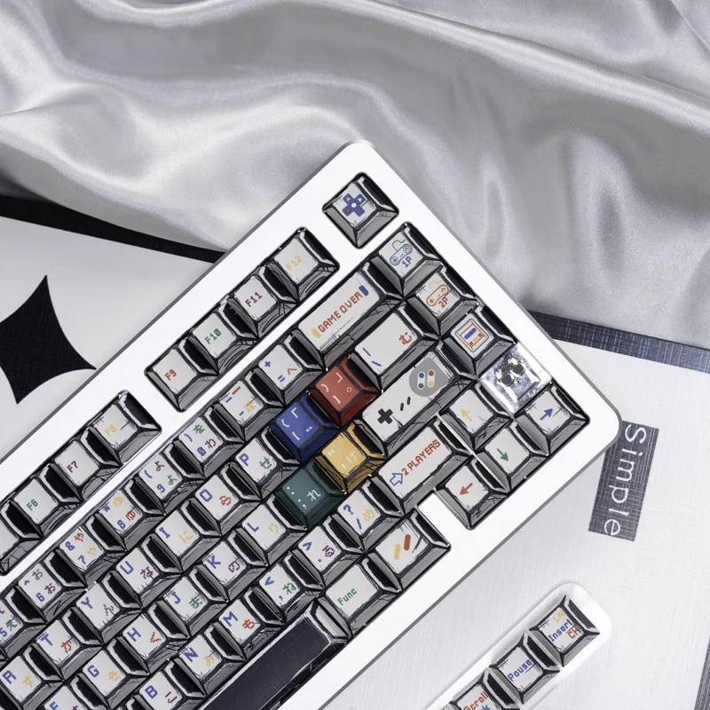 Retro Pixel Keycaps - 8-Bit PBT Keycap Set