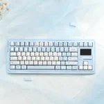 Unique Whimsical Cinnamoroll ceramic MX keycaps set. Dreamy pastel Cinnamoroll designs with a smooth, tactile finish, perfect for custom keyboards.