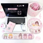 Vibrant Valorant wrist rest set featuring playful cartoon characters, offering ergonomic comfort and stylish support for gamers.