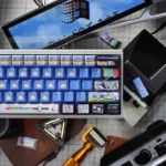 Windows XP Crazy Edition Keycap Set. A new perspective highlights distorted UI, vibrant retro tech nostalgia, and playful artistic style.
