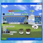 Main image of Windows XP Crazy Edition Keycap Set keycaps, showcasing a vibrant, distorted UI glitch art aesthetic for retro tech nostalgia.