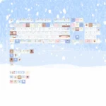 Cozy Winter Bear PBT Dye-sub Keycap Set. Playful bears in a charming snowy landscape, these Winter Bear Keycaps create a cozy aesthetic.
