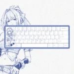 Detailed view of Wuthering Waves Hiyuki PBT keycaps, highlighting crisp, enduring legends and dramatic aesthetics with durable PBT for immersive play.