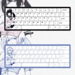 Dramatic Wuthering Waves Hiyuki PBT keycaps set, featuring high-contrast aesthetics and durable legends for an immersive gaming experience.